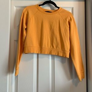 Yellow crop top sweater
